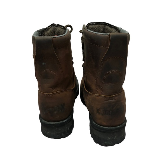 Harley Davidson Boots Brown Size 9.5 Lace Up Leather Motorcycle 91004 Combat - Picture 2 of 14